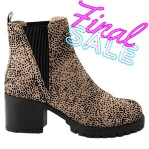 MIA | Cheetah Block Heel Closed Toe Slip On Booties/Boots | NEW!! 🤎🖤